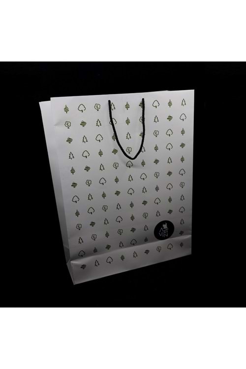 Baskılı Büyük Boy Kuşe Karton Çanta Selefonlu 45X50 Cm