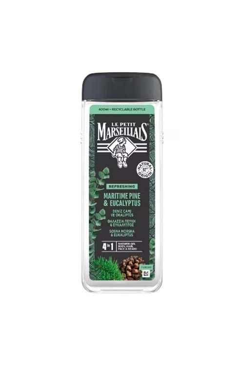 Le Petit Marseillais Men Deniz Çamı ve Okaliptüs Duş Jeli 400 ml