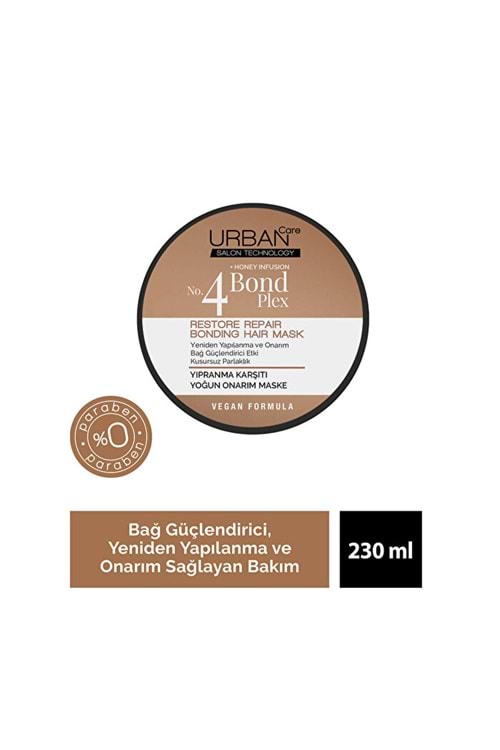 Urban Care Bond Plex Yıpranma Karşıtı Yoğun Onarım Maskesi No: 4 - 230 ml