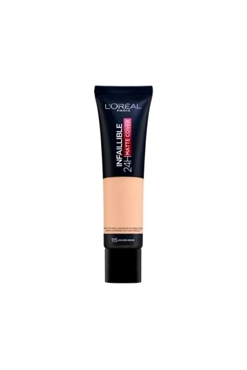 Loreal Paris Infaıllıble 24h Matte Cover Yüksek Kapatıcı Fondöten - 115 Golden Beıge