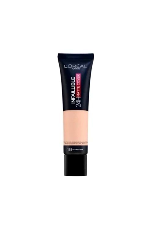 Loreal Paris Infaıllıble 24h Matte Cover Yüksek Kapatıcı Fondöten - 155 Natural Rose