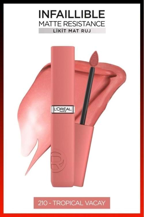 Loreal Paris Matte Resistance Liquid Lipstick 210 Tropical Vacay