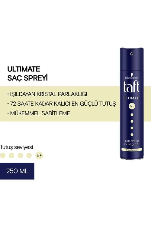 Taft Ultımate Sprey 250 Ml Kalıcı Tutuş Saç Spreyi