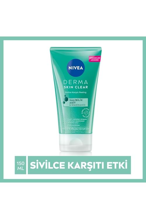 Nivea Derma Skin Clear Sivilce Karşıtı Yüz Temizleyici Peeling 150 Ml