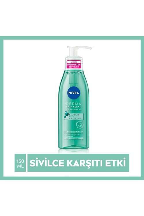 Nivea Derma Skin Clear Sivilce Karşıtı Yüz Temizleme Jeli 150ml