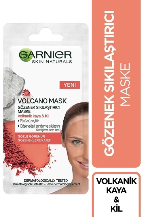 Garnier Volkanik Kaya & Kül Içeren Gözenek Sıkılaştırıcı Maske 8 ml
