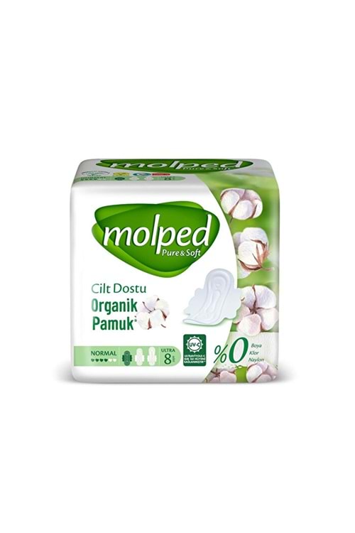 Molped Hijyenik Ped Ultra Pure & Soft Tekli Normal 8'li