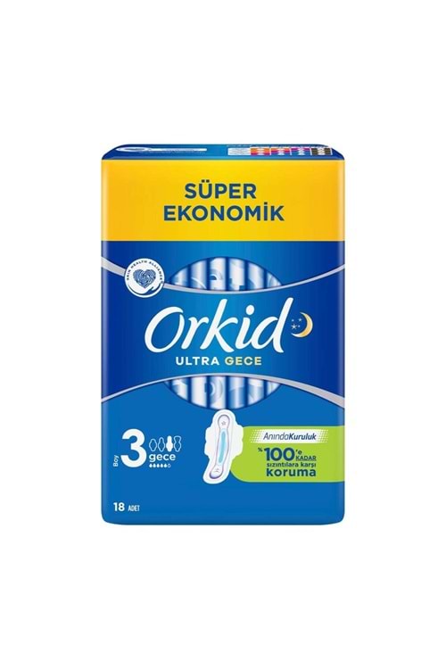 Orkid Ultra Extra Süper Eko 3 Boy 18'Li Gece