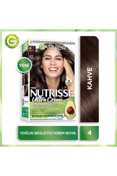 Garnier Nutrisse Yoğun Besleyici Kalıcı Krem Saç Boyası 4 Kahve