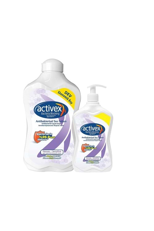 Activex Sıvı Sabun Hassas Koruma Avantajlı Paket 1 Lt + 500 ml.