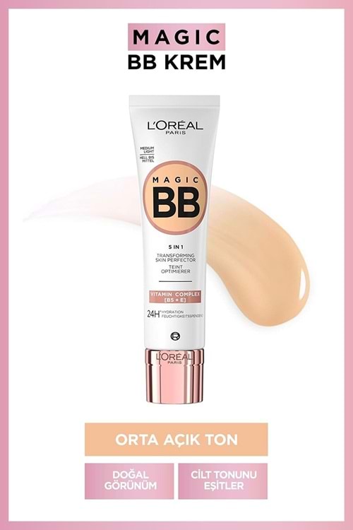 Loreal Paris Magic BB Renkli Nemlendirici Krem - Medium Light