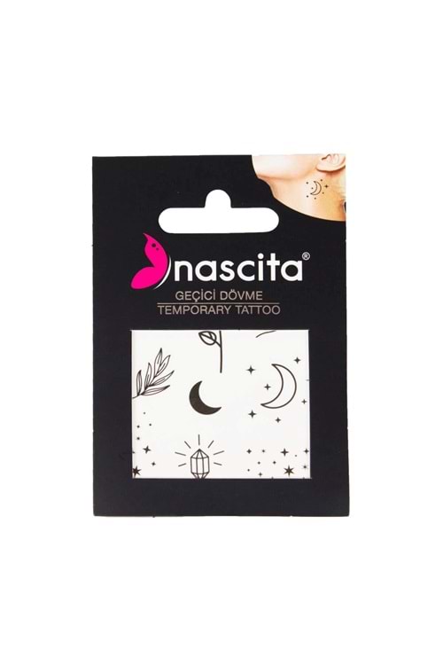Nascita Yüz Sticker Geçici Dövme Rose & Stars Sticker - 19