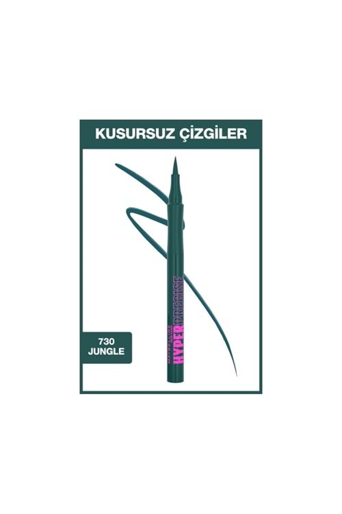 Maybelline New York Hyper Precise All Day Likit Liner 730 Jungle Green