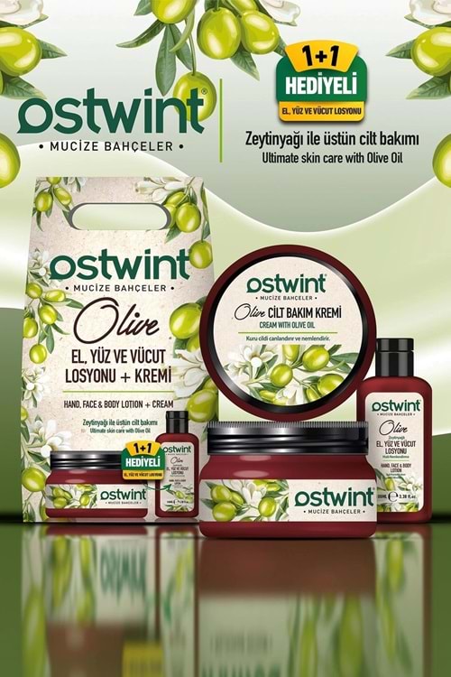Ostwint Zeytinyağlı Cilt Bakım Kremi ve El Yüz Vücut Losoyonu Set