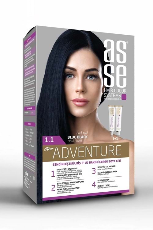 Asse 1.1 Mavi Siyah 50+50ml Set Boya