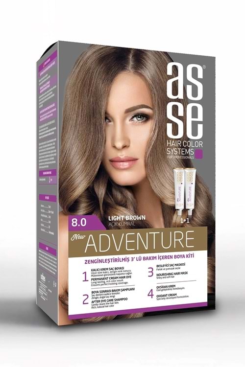 Asse 8.0 Açık Kumral 50+50ml Set Boya
