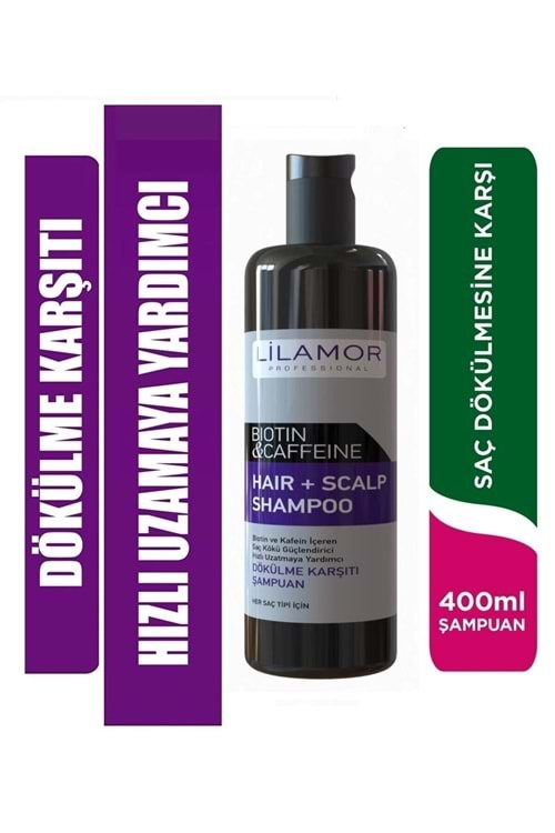 Lilamor Biotin Ve Kafein Dökülmeye Karşı Şampuan 400 ml