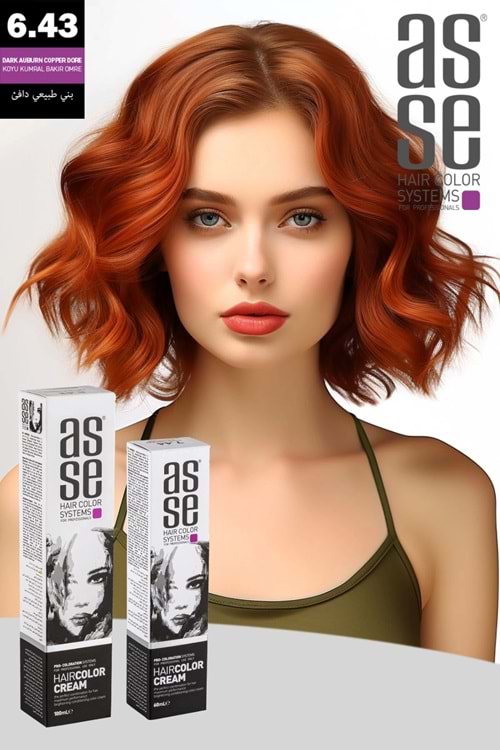 Asse 6.43 Koyu Kumral Bakır Omre - 60ml Tüp Boya