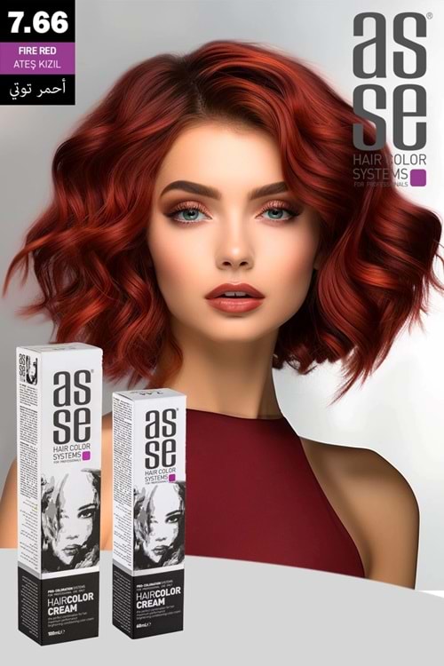 Asse 7.66 Ateş Kızıl - 60ml Tüp Boya