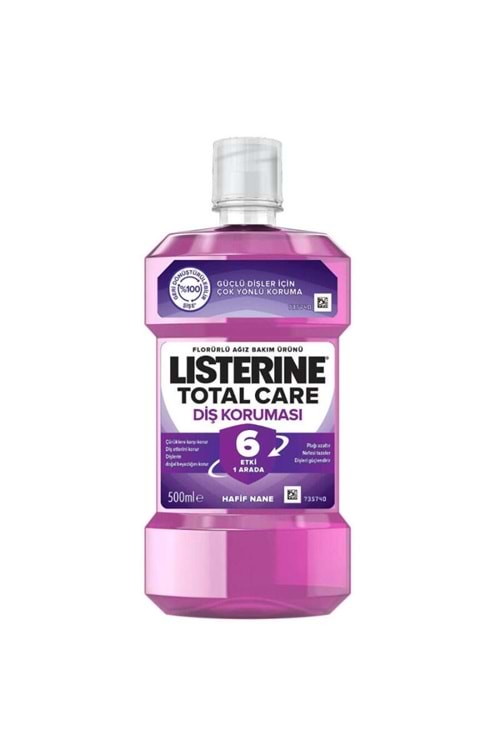 Listerine Total Care Diş Koruması Ağız Bakım Suyu - Hafif Nane 500ml
