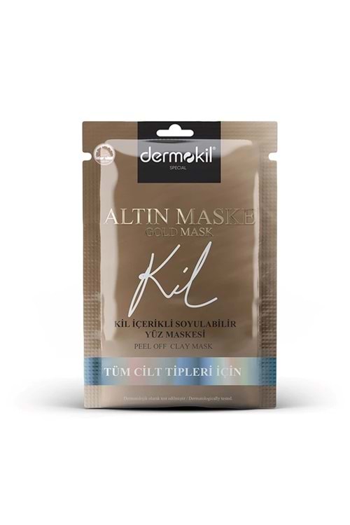 Dermokil Soyulabilir Gold Yüz Maskesi 15 ml (Tüm Cilt Tipleri İçin)