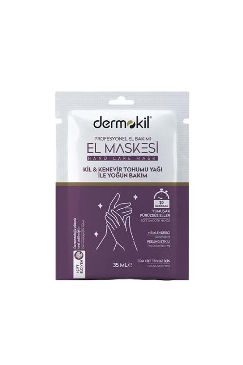 Dermokil Kil ve Kenevir Yağlı Peeling Etkili El Maskesi 35 ml.
