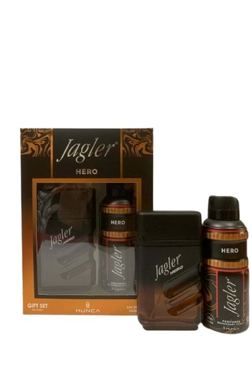 Jagler Hero Men Parfüm 90 ml. + Deodorant 150 ml Gift Set Kofre
