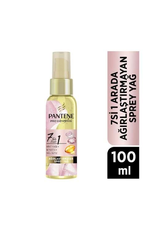 Pantene 7 si 1 Arada Ağırlaştırmayan Biotinli Hint Yağı, 100ml