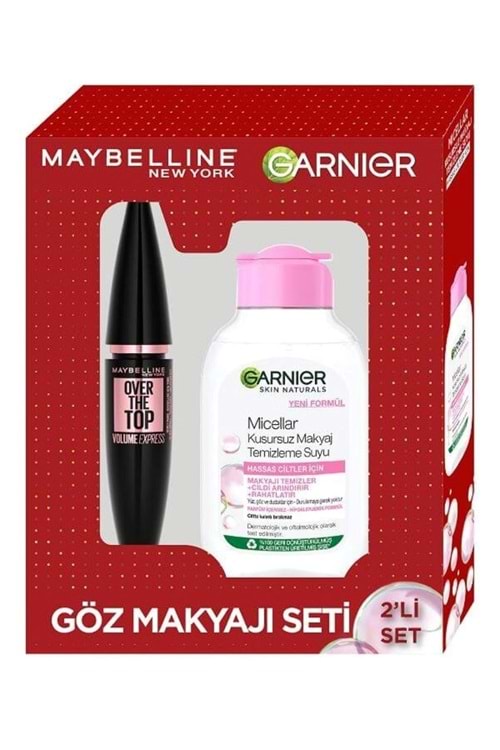 Maybelline New York Over The Top Maskara Dipten Uca Etkili Garnier Micellar Makyaj Temizleme Suyu 100 ml