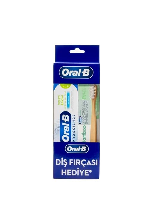 Oral-B Diş Eti Bakımı Ve Plak Kalkanı Diş Macunu 50 ml+ Bamboo Diş Fırçası