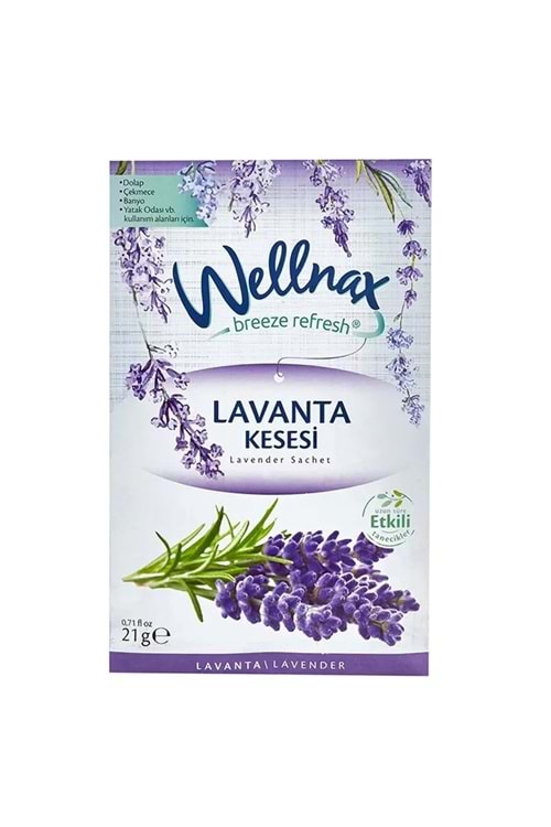 Wellnax Breeze Refresh Dolap Ve Çekmece Kokusu Lavanta Kesesi 21 gr.