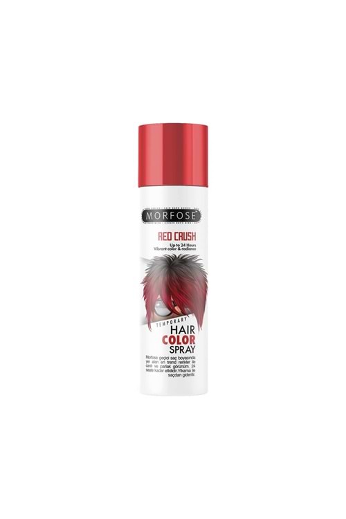 Morfose Renkli Saç Spreyi Red Crush Kırmızı 150 ml.