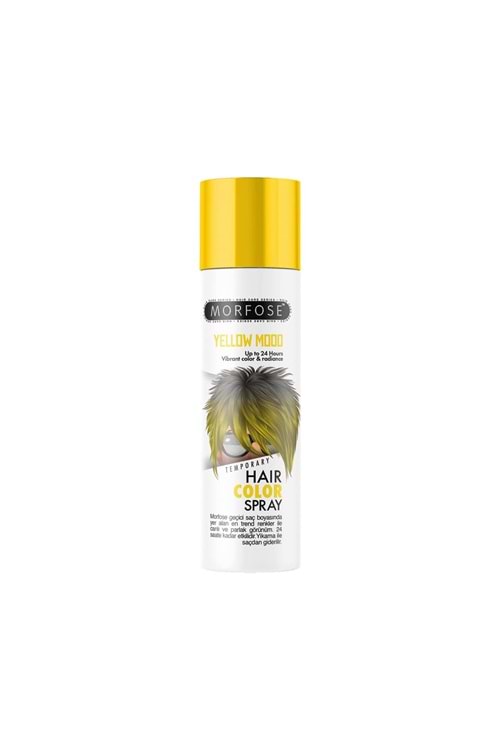 Morfose Renkli Saç Spreyi Yellow Mood Sarı 150 ml.
