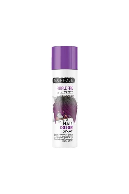 Morfose Renkli Saç Spreyi Purple Fire Mor 150 ml.
