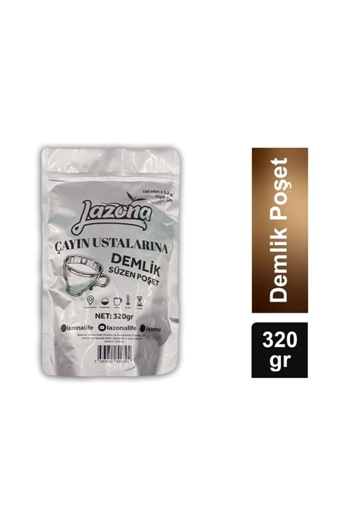 Lazona Demlik Poşet Siyah Çay 3,2 gr. 100'lü