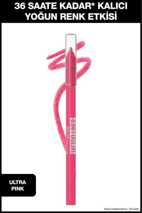 Maybelline New York Tattoo Liner Jel Göz Kalemi - Ultra Pink