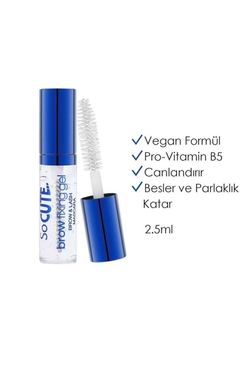 Golden Rose So Cute Brow Fixing Gel Brow&Lash Mascara - 01 Clear - Kaş Ve Kirpik Sabitleyici