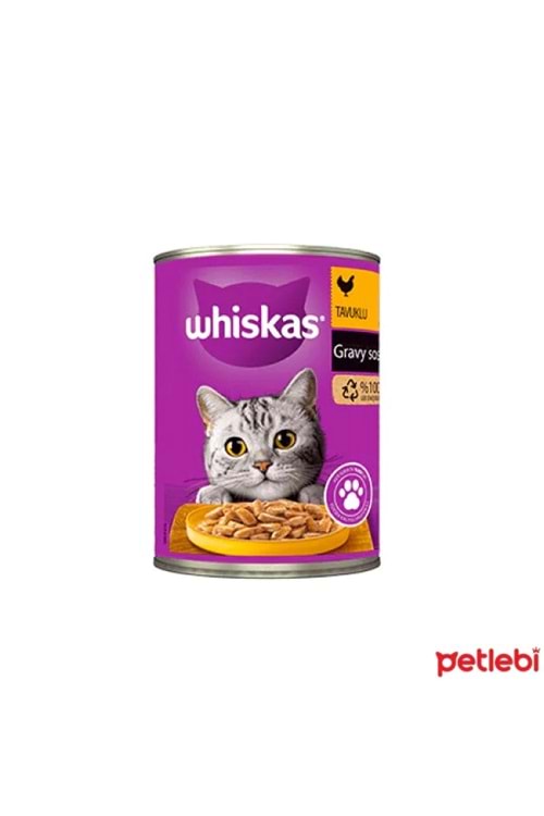 Whiskas Gravy Soslu Tavuklu Yetişkin Kedi Konservesi 400 Gr.