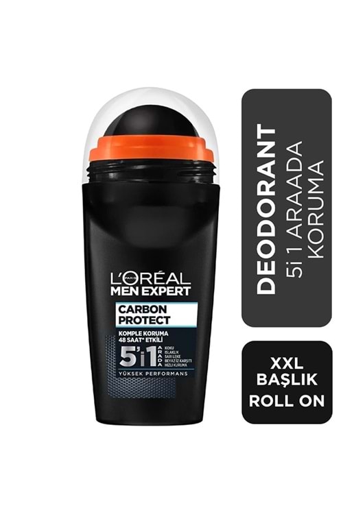 Loreal Paris Men Expert Carbon Protect 5'in1 Arada - Roll-On Deodorant 50ml
