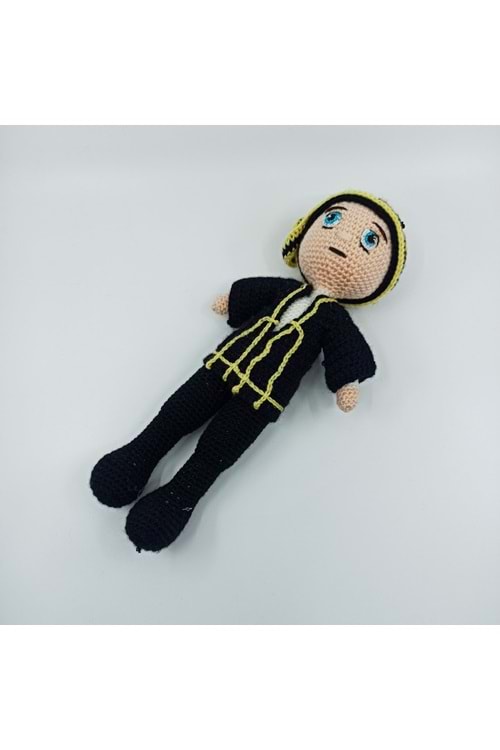 Artvin Amigurumi Organik Örgü Oyuncak Yöresel Kostümlü Erkek Bebek