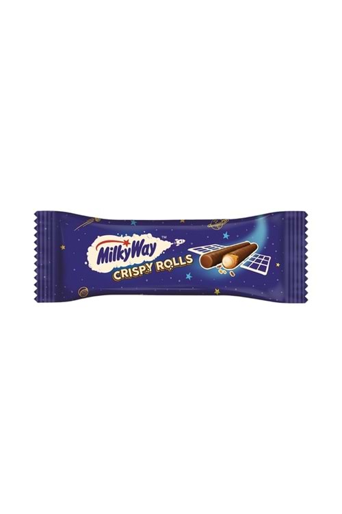 Milky Way Crispy Rolls Sütlü Çikolata Kaplı Çıtır Rulo Gofret 22.5 gr.