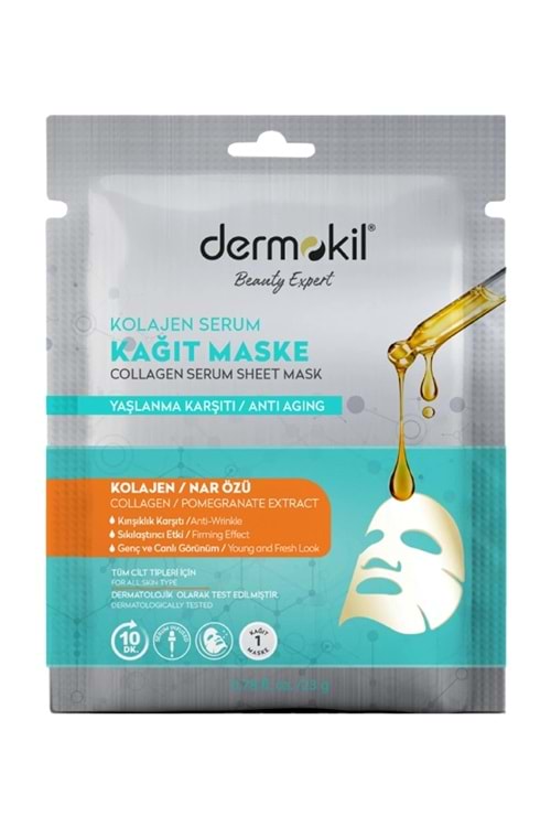 Dermokil Kağıt Kolajen Nar Maske Serum 28 gr.