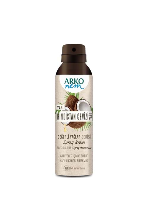 Arko Nem Değerli Yağlar Hindistan Cevizi Sprey Krem 150 ml