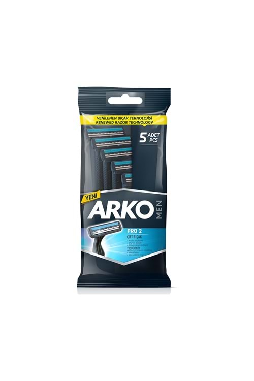Arko Men T2 Pro Çift Bıçaklı Tıraş Bıçağı 5'li