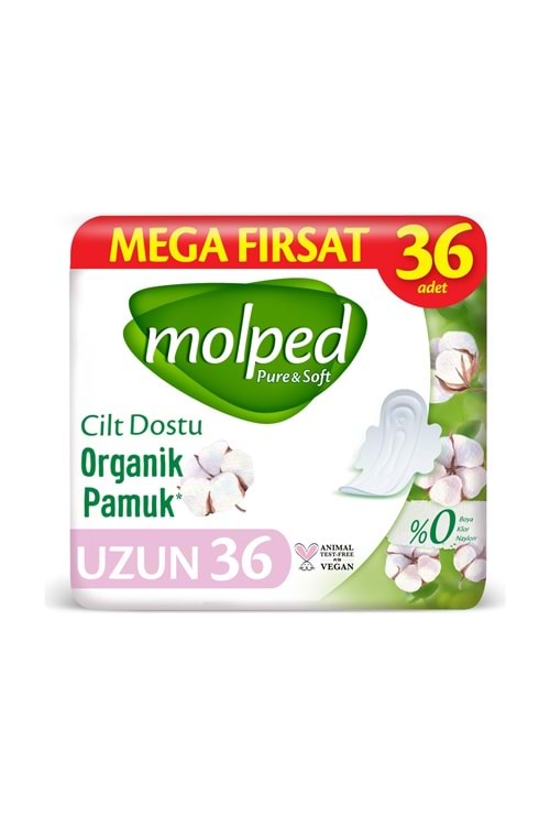 Molped Pure & Soft Hijyenik Ped Mega Uzun 36 Adet