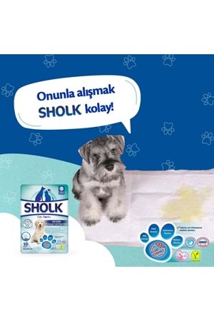 Sholk Hipoalerjenik Köpek Çiş Eğitim Pedi 60x90cm 10lu