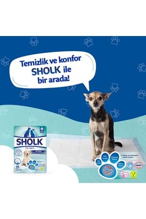 Sholk Hipoalerjenik Köpek Çiş Eğitim Pedi 60x90cm 10lu