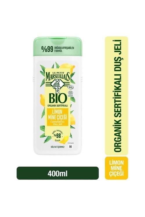 Le Petit Marseillais BIO Organik Sertifikalı Limon Mine Çiçeği Duş Jeli 400 ml
