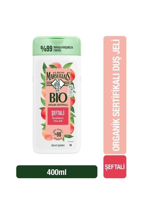 Le Petit Marseillais Bio Şeftali Duş Jeli 400 ml