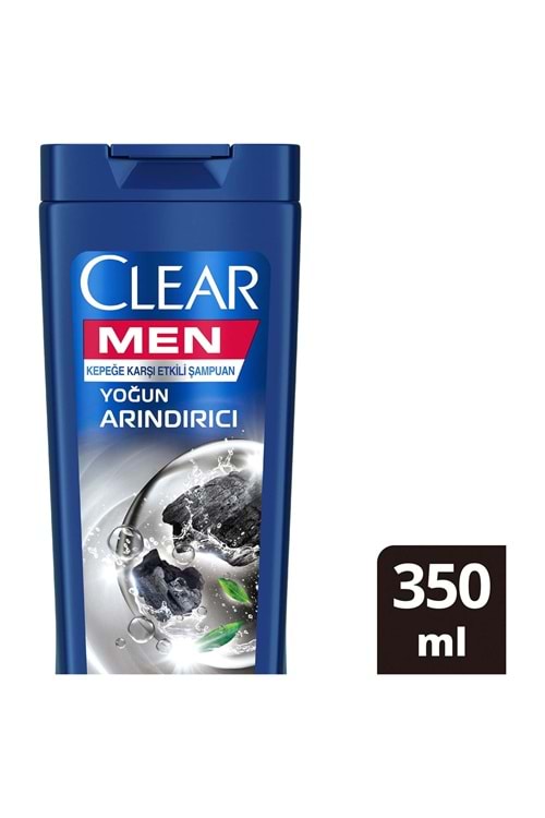 Clear Men Kepeğe Karşı Etkili Şampuan Yoğun Arındırıcı Kömür İle 350 ml